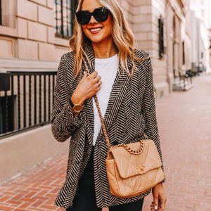 Anine Bing Diana fishbone blazer, XS